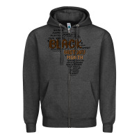 Charcoal Heather black history month Zipper Hoodie - MaliasSmallBusiness