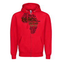 Red black history month Zipper Hoodie - MaliasSmallBusiness