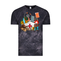 Cloud Black nurse  summer Vintage Tee - AdoDesignShop