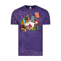 Cloud Purple nurse  summer Vintage Tee - AdoDesignShop