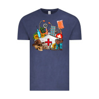 Vintage Denim nurse  summer Vintage Tee - AdoDesignShop