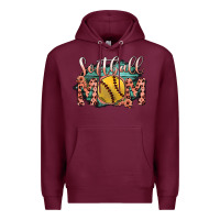 Burgundy Softball Mom Premium Hoodie - Bettercallsaul