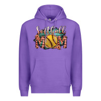 Purple Softball Mom Premium Hoodie - Bettercallsaul