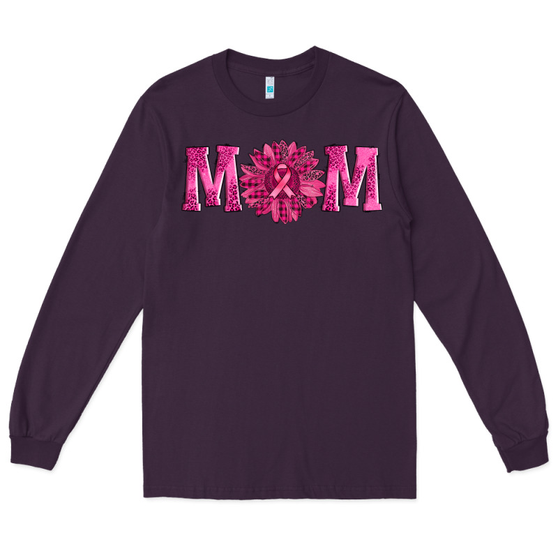 Breast Cancer Mom Sunflower Long Sleeve Tee by AdoDesignShop | Teevron