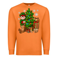 Carrot Christmas Elf With Gift Premium Sweatshirt - BundleAndBundleShop