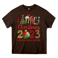 Chocolate Brown family christmas 2023 making memories together Heavy Core Tee - MaliasSmallBusiness