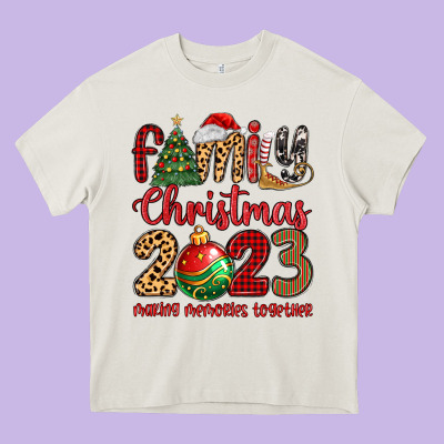 Family Christmas 2023 Making Memories Together Heavy Core Tee Designed By Maliassmallbusiness
