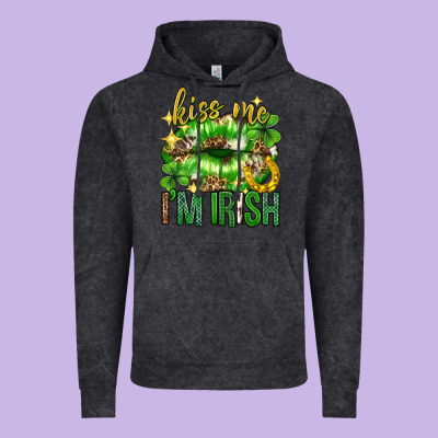 Kiss Me Im Irish St.patricks Day Lips St.patricks Vintage Hoodie Designed By Neo Western