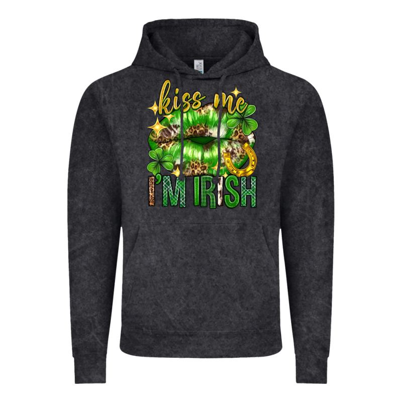 Kiss Me Im Irish St.patricks Day Lips St.patricks Vintage Hoodie by Neo Western | Teevron