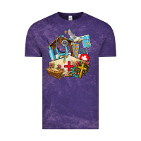 Cloud Purple nurse  cross and jesus Vintage Tee - AdoDesignShop