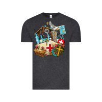Vintage Black nurse  cross and jesus Vintage Tee - AdoDesignShop