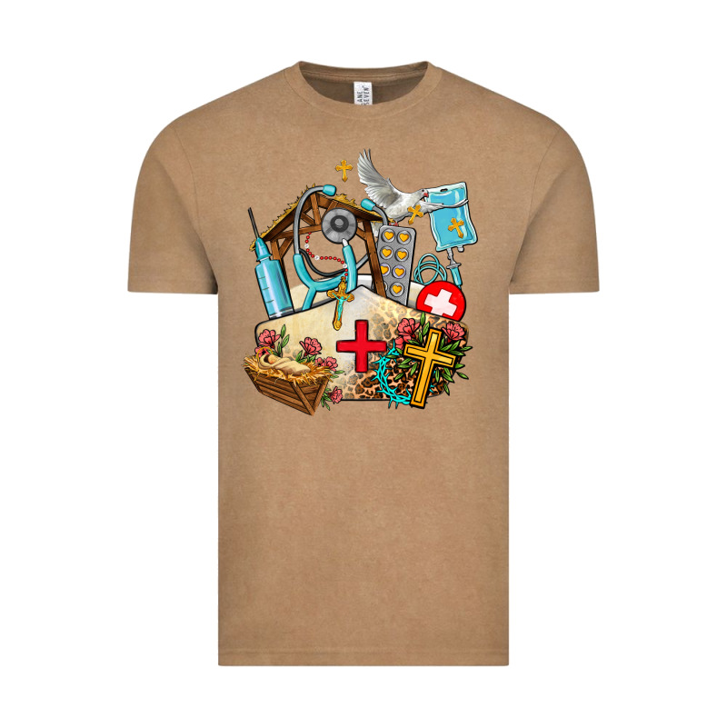 Nurse  Cross And Jesus Vintage Tee by AdoDesignShop | Teevron