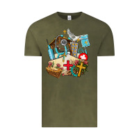 Vintage Olive nurse  cross and jesus Vintage Tee - AdoDesignShop