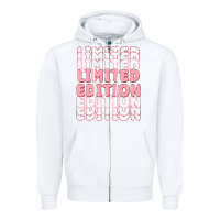 White limited edition Zipper Hoodie - MaliasSmallBusiness