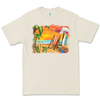 Bone sunset beach background Premium Tee - BarkalooDesign