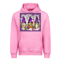 Fuchsia Pink Mardi Gras carnival with gnomies tumbler Urban Hoodie - HowdyJamesFarm