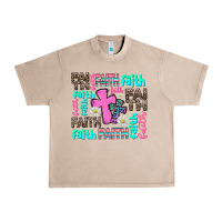 French Oak faith with cross Urban Heavy Tee - AdoDesignShop
