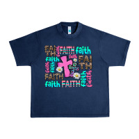 Navy faith with cross Urban Heavy Tee - AdoDesignShop