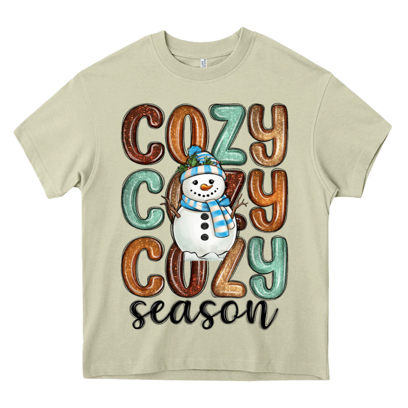 Cozy Season Snowman Heavy Core Tee by MaliasSmallBusiness | Teevron