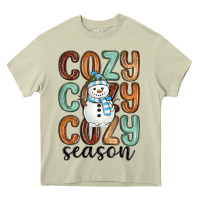 Mossy cozy season snowman Heavy Core Tee - MaliasSmallBusiness