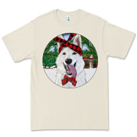 Bone Christmas White Shepherd With Cowhide Premium Tee - RanaPortraitStore