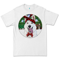 White Christmas White Shepherd With Cowhide Premium Tee - RanaPortraitStore