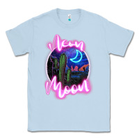 Dusty Blue neon moon Classic Tee - JahusDesignShop