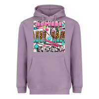 Lavender leopard and cowhide hair and curling iron with hearts and flowers seam Heavyweight Hoodie - BundleAndBundleShop