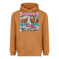 Meerkat leopard and cowhide hair and curling iron with hearts and flowers seam Heavyweight Hoodie - BundleAndBundleShop