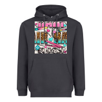 Smoke leopard and cowhide hair and curling iron with hearts and flowers seam Heavyweight Hoodie - BundleAndBundleShop