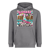 Storm leopard and cowhide hair and curling iron with hearts and flowers seam Heavyweight Hoodie - BundleAndBundleShop