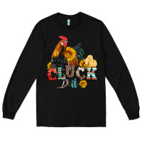 Black cluck it coop animals hen and chick aztec serape leopard Long Sleeve Tee - Artiststas