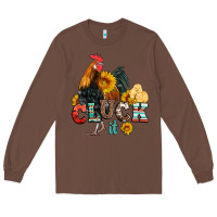 Chestnut cluck it coop animals hen and chick aztec serape leopard Long Sleeve Tee - Artiststas