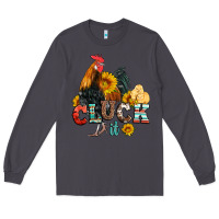 Smoke cluck it coop animals hen and chick aztec serape leopard Long Sleeve Tee - Artiststas
