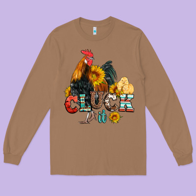 Cluck It Coop Animals Hen And Chick Aztec Serape Leopard Long Sleeve Tee Designed By Artiststas