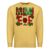Antique Gold Mimi Elf with Knitting Christmas Premium Sweatshirt - BundleAndBundleShop