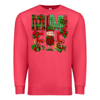 Cardinal Mimi Elf with Knitting Christmas Premium Sweatshirt - BundleAndBundleShop