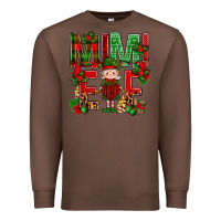 Chestnut Mimi Elf with Knitting Christmas Premium Sweatshirt - BundleAndBundleShop