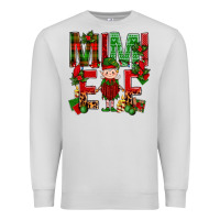 Dove Grey Mimi Elf with Knitting Christmas Premium Sweatshirt - BundleAndBundleShop