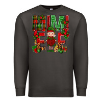 Smoke Mimi Elf with Knitting Christmas Premium Sweatshirt - BundleAndBundleShop
