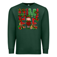 Sports Green Mimi Elf with Knitting Christmas Premium Sweatshirt - BundleAndBundleShop