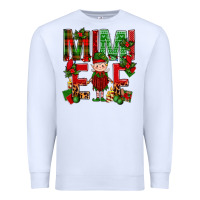 White Mimi Elf with Knitting Christmas Premium Sweatshirt - BundleAndBundleShop