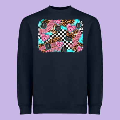Race Day Background Heavyweight Sweatshirt Designed By Adodesignshop