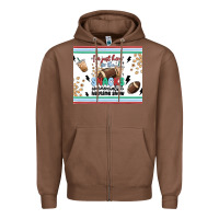 Chestnut i'm just here for the snacks Zipper Hoodie - MaliasSmallBusiness
