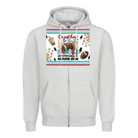 Dove Grey i'm just here for the snacks Zipper Hoodie - MaliasSmallBusiness