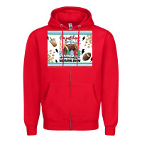 Red i'm just here for the snacks Zipper Hoodie - MaliasSmallBusiness