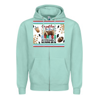 Seafoam i'm just here for the snacks Zipper Hoodie - MaliasSmallBusiness