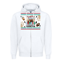 White i'm just here for the snacks Zipper Hoodie - MaliasSmallBusiness