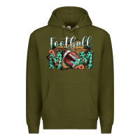 Army Green Football Mom Premium Hoodie - Bettercallsaul