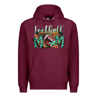 Burgundy Football Mom Premium Hoodie - Bettercallsaul